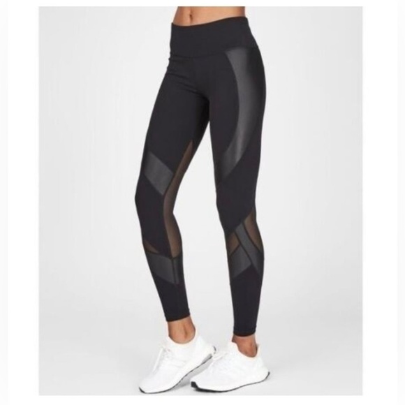 Sweaty Betty The Power Wetlook Mesh 7/8 Black Legging Size S - Picture 1 of 13